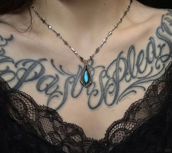 Labradorite Cross Necklace