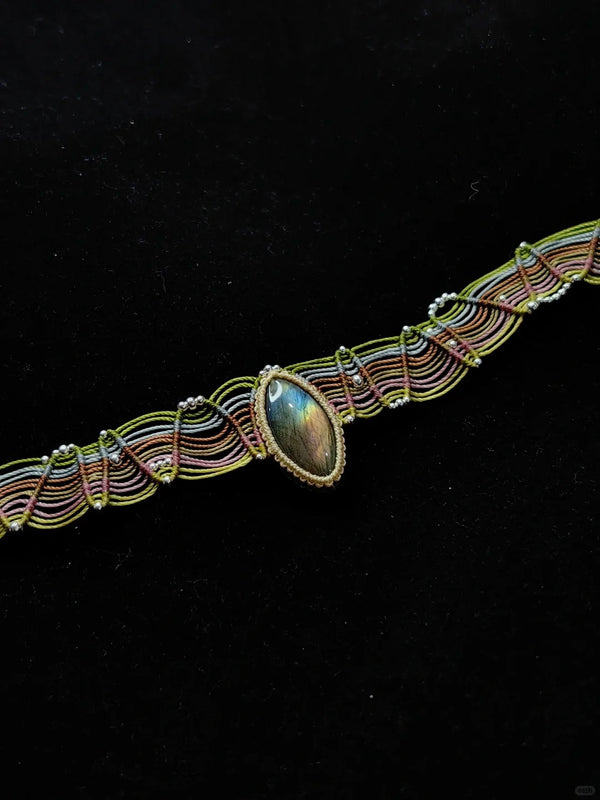 Rainbow river labradorite necklace