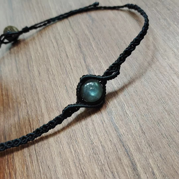 Simple crystal black choker necklace