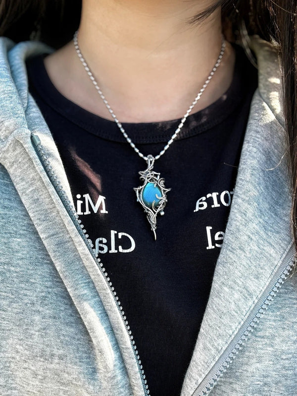 Handcrafted crystal necklace pendant