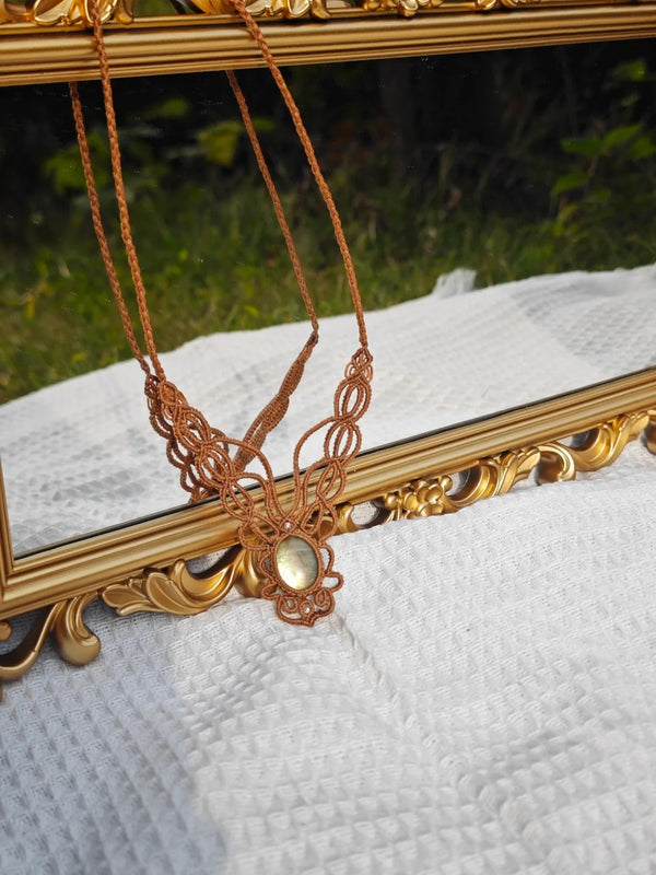 Labradorite Macrame Necklace