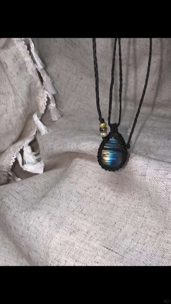 Handwoven Labradorite Pendant Necklace