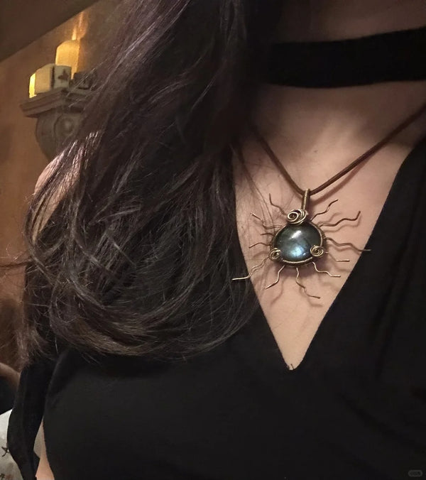 Mystical Sunburst Labradorite Pendant