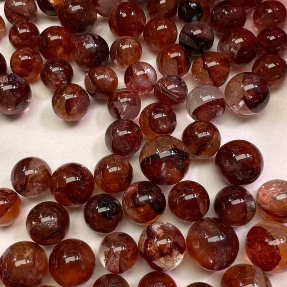Collection level-Red flower inclusion crystal beads