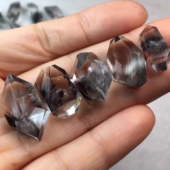 Collection level-Black silver titanium crystals