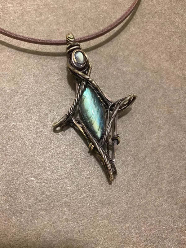 Lucky charm crystal necklace with star