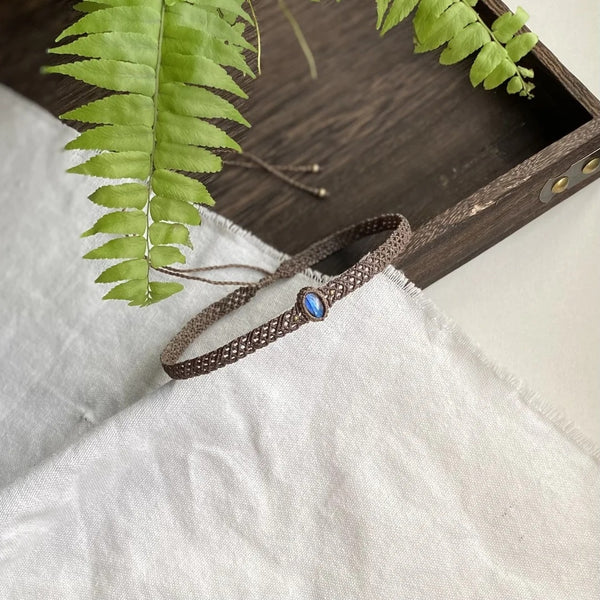 Unique Hand-Woven Labradorite Choker
